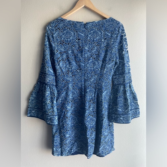 Laundry By Shelli Segal Los Angeles Blue Mid Dress Size 6 - Picture 6 of 12